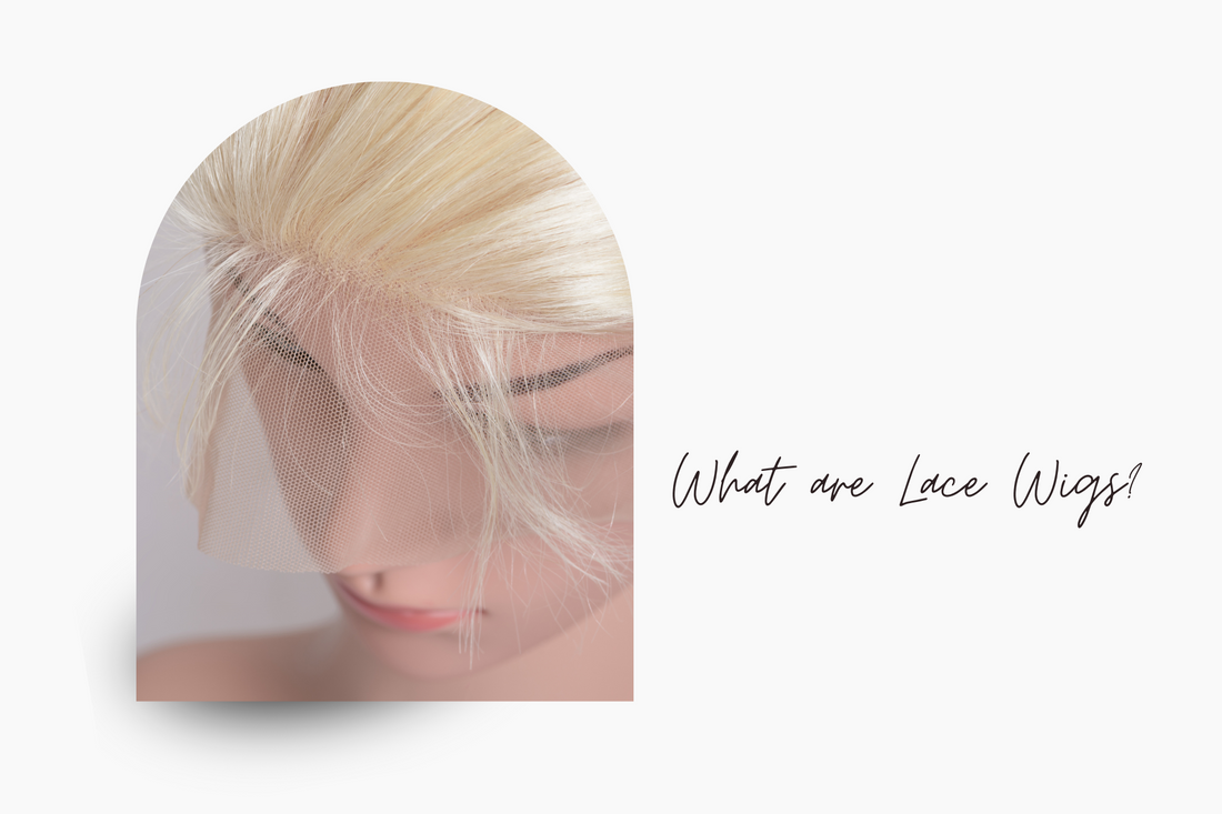 blonde human hair lace wig showing natural hairline and realistic scalp appearance