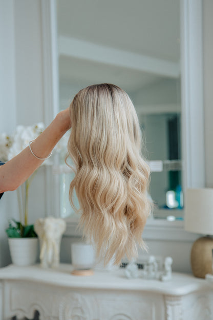 Anya 18” Human Hair Topper | 7x7 Silk Base Remy Hair Topper for Thinning Hair