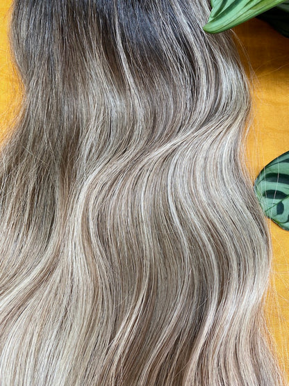 8×8 Silk Base Remy Human Hair Topper – Rich Brunette (19–24”) (Aava)